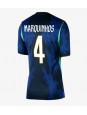 Billige Brasil Marquinhos #4 Bortedrakt Dame VM 2026 Kortermet